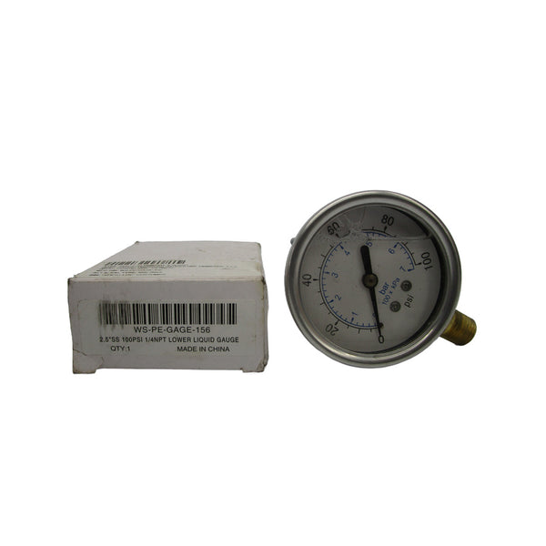 GAUGE WS-PE-GAGE-156 100PSI NSMP
