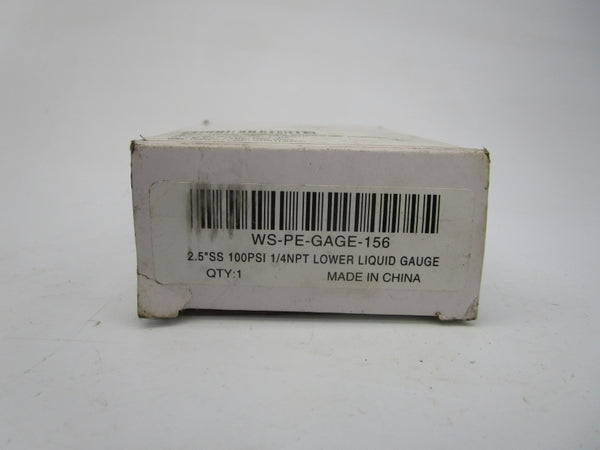 GAUGE WS-PE-GAGE-156 100PSI NSMP
