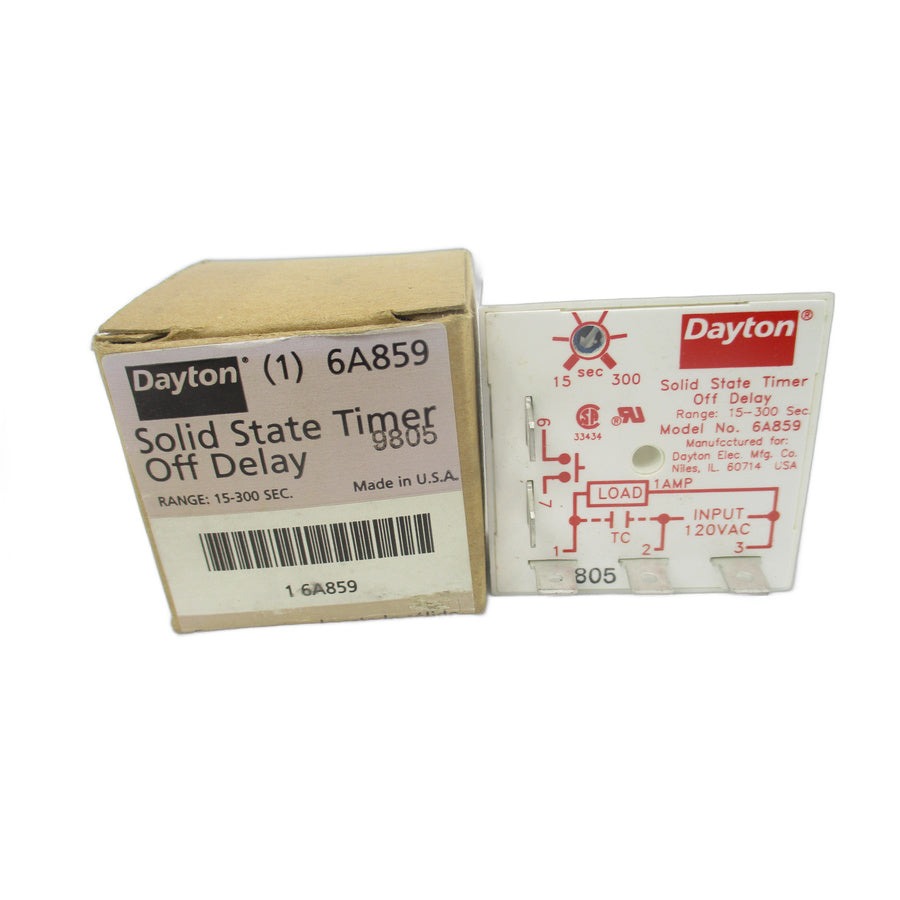 DAYTON 6A859 120VAC 1A 15-300S NSMP