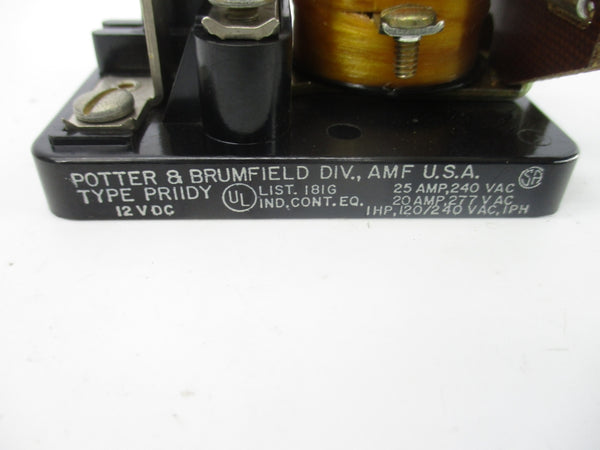 POTTER & BRUMFIELD PRIIDY 12VDC NSNP