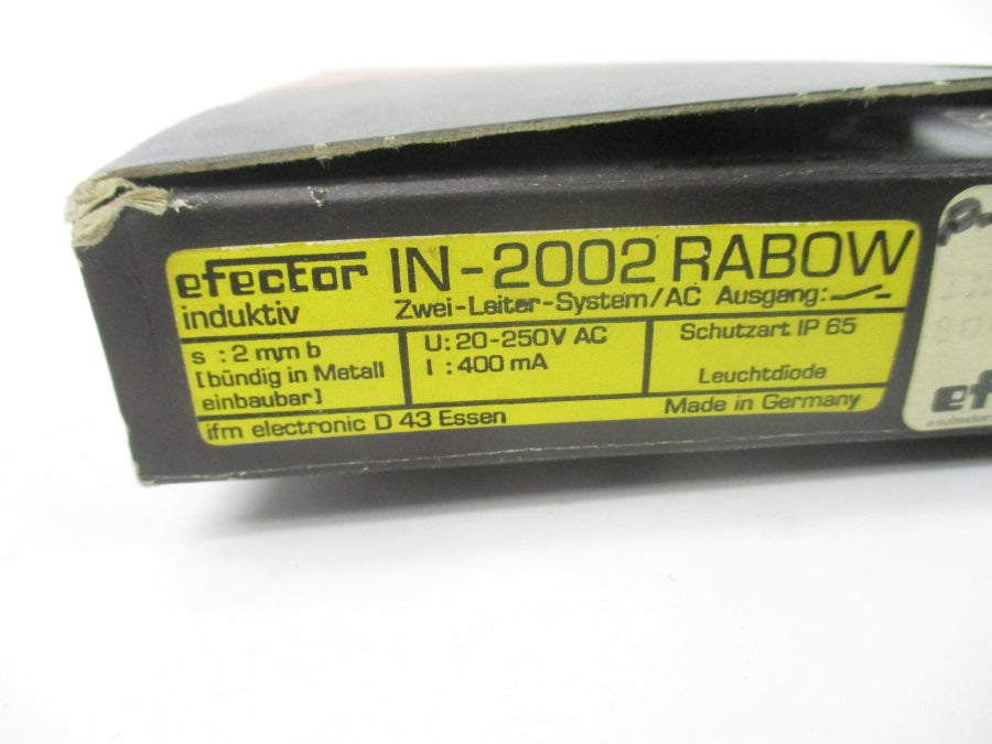 IFM EFECTOR IN-2002RABOW 20-250VAC NSMP