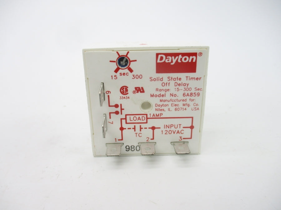 DAYTON 6A859 120VAC 1A 15-300S NSMP