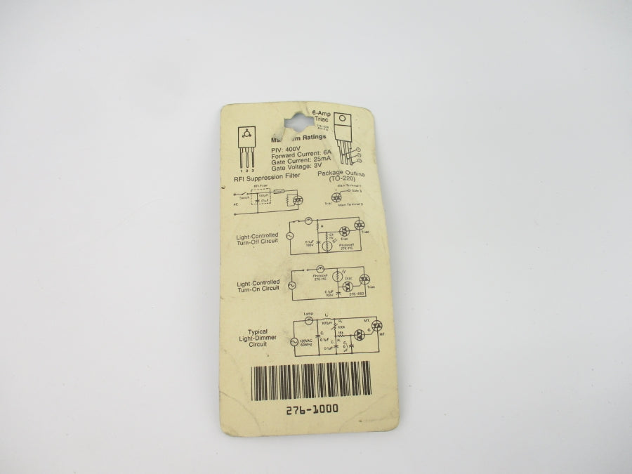 RADIO SHACK 276-1000 400V 6A NSMP