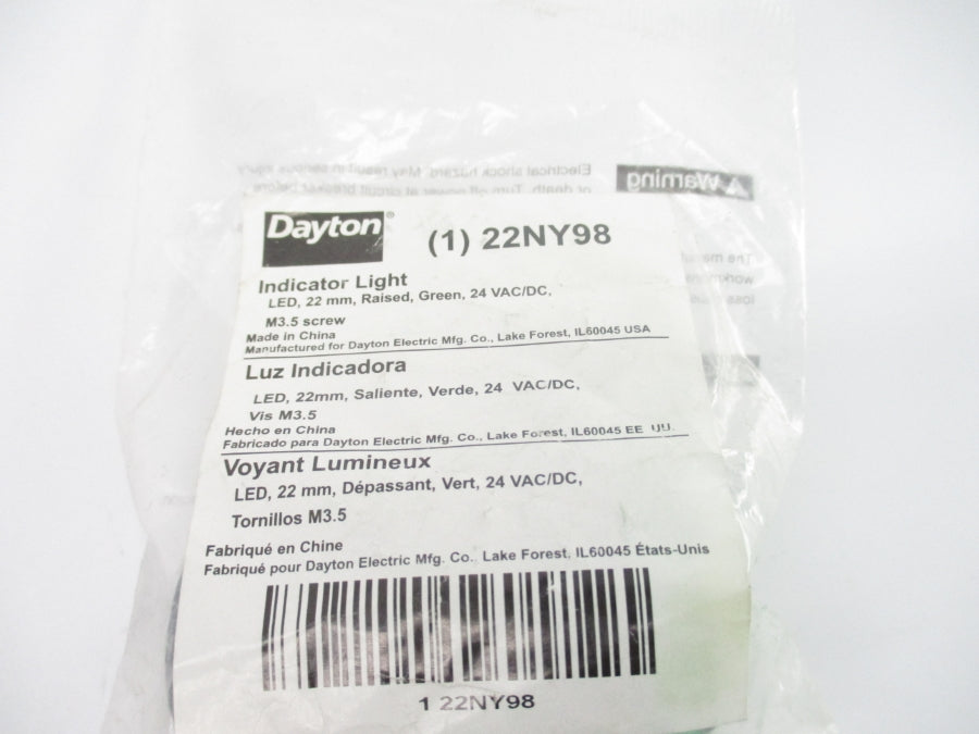 DAYTON 22NY98 24VAC/DC NSMP