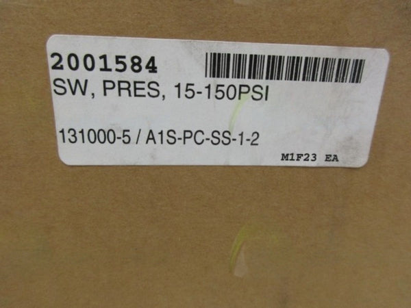 MERCOID A1S-PC-SS-1-2 PRESURE SWITCH 15-150 PSI NSFS