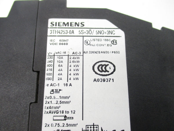 SIEMENS 3TH4253-0A 110/120V NSNP