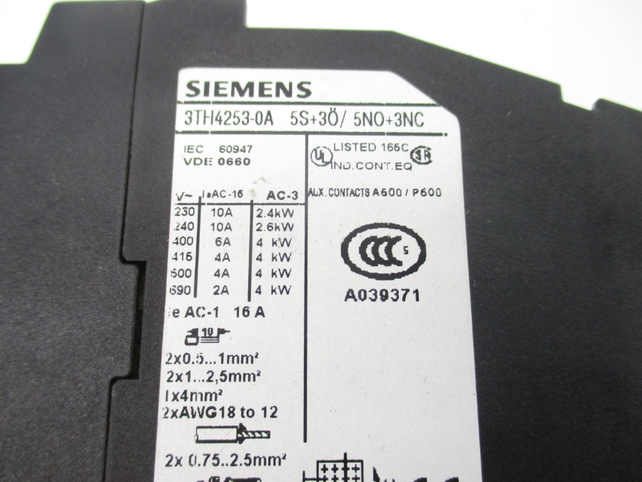 SIEMENS 3TH4253-0A 110/120V NSNP