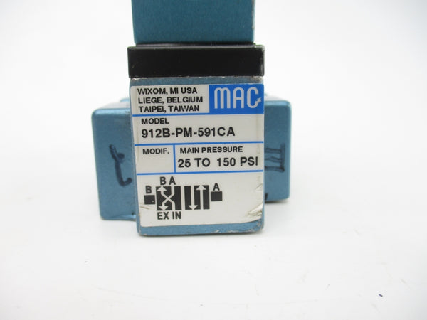 MAC 912B-PM-591CA 24VDC 25-150PSI UNMP