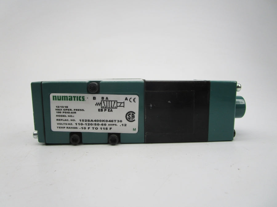 NUMATICS 152SA400K046T30 110-120V .12A 150PSI NSNP