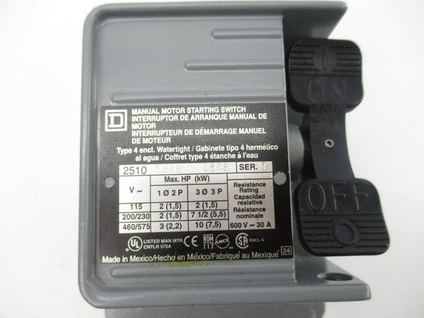 SQUARE D 2510KW2H0606 SER. B 600V 30A NSNP