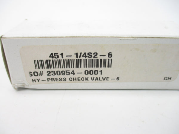 PARKER 451-1/4S2-6 NSMP