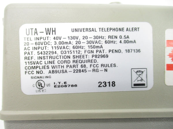 WHEELOCK UTA-WH 115VAC NSNP
