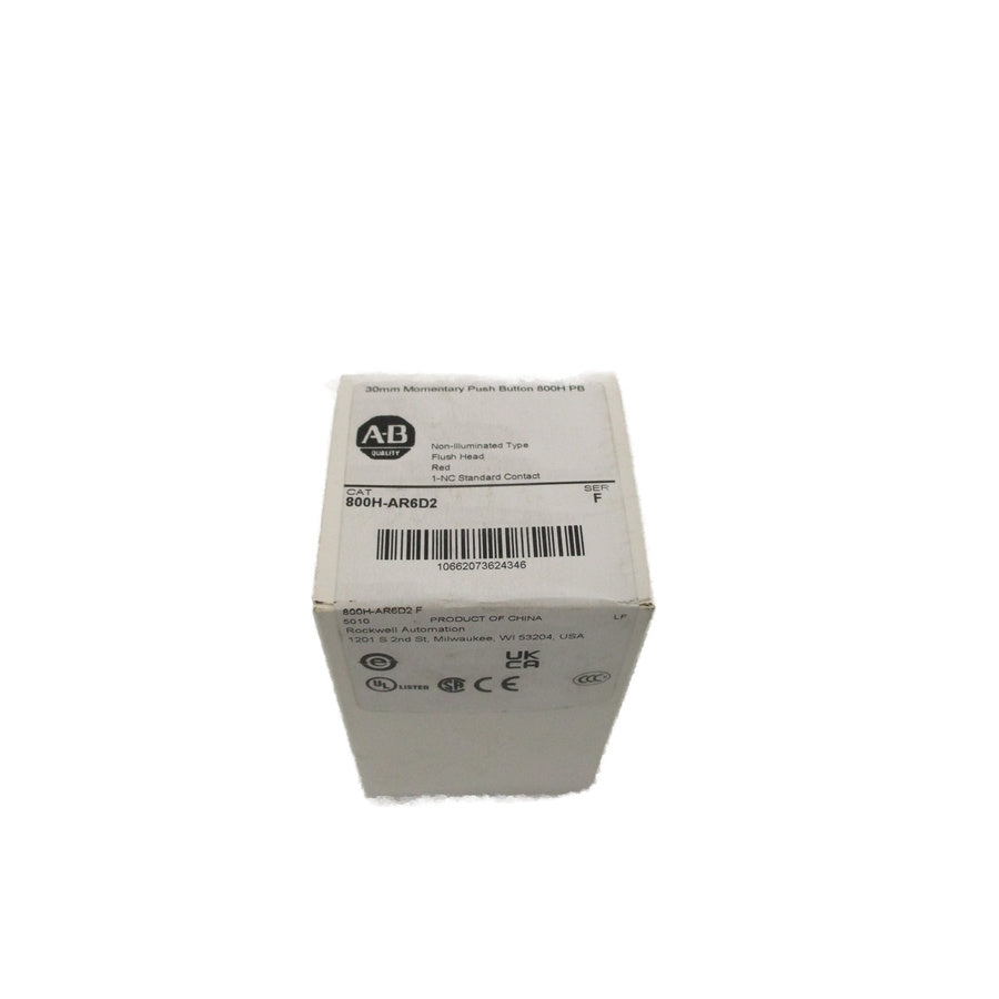 ALLEN BRADLEY 800H-AR6D2 SER. F (WH) NSFS