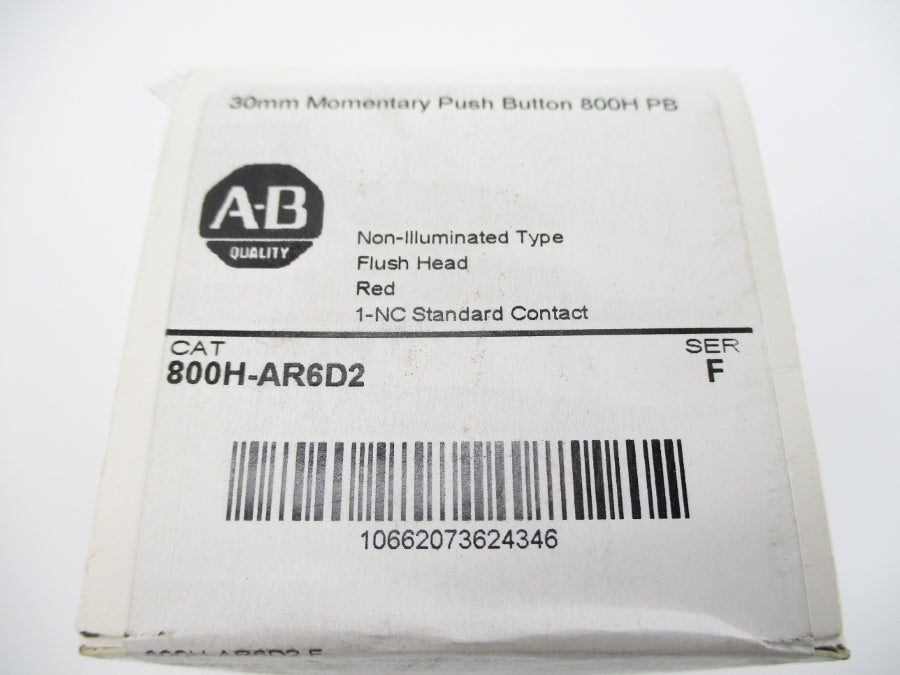 ALLEN BRADLEY 800H-AR6D2 SER. F (WH) NSFS
