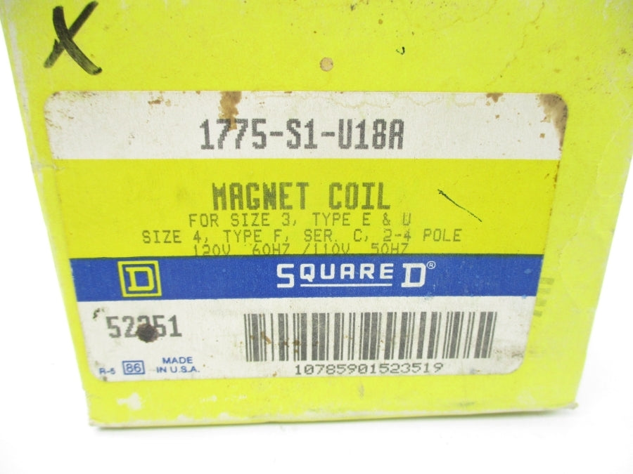 SQUARE D 1775-S1-U18A 110/120V NSMP