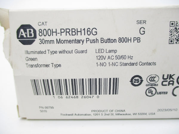 INDUSTRIAL SPARE PART 800H-PRBH16G SER. G 120VAC (WH) NSMP
