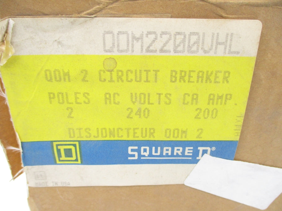 SQUARE D QOM2200VHL 120/240VAC 200A NSMP
