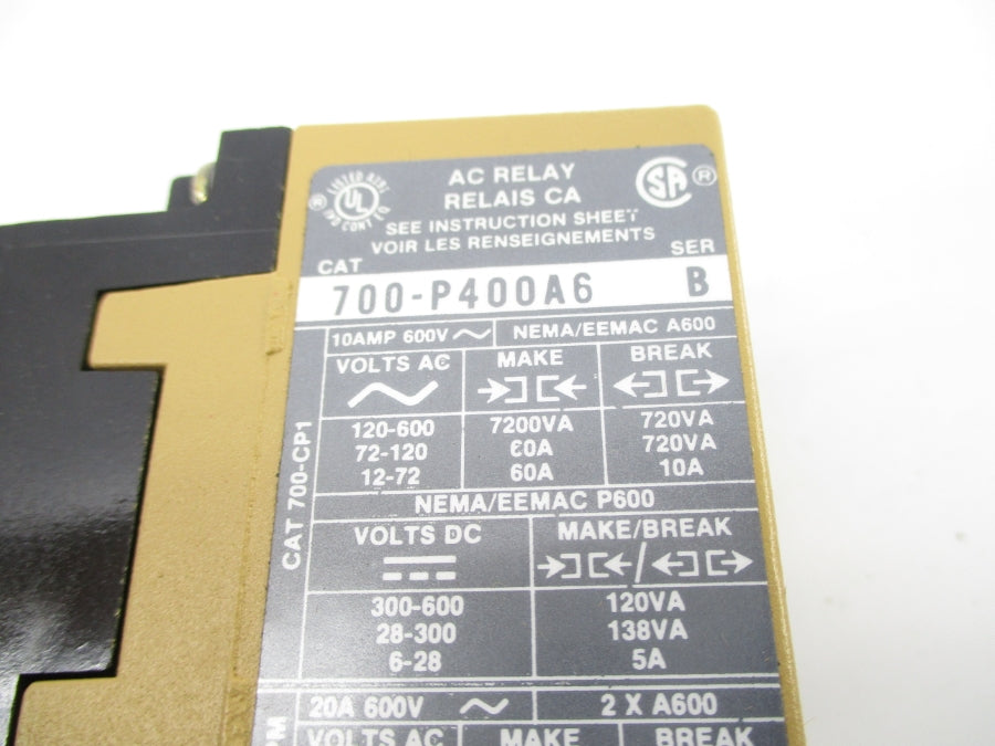 ALLEN BRADLEY 700-P400A6 SER. B 575-600V NSNP