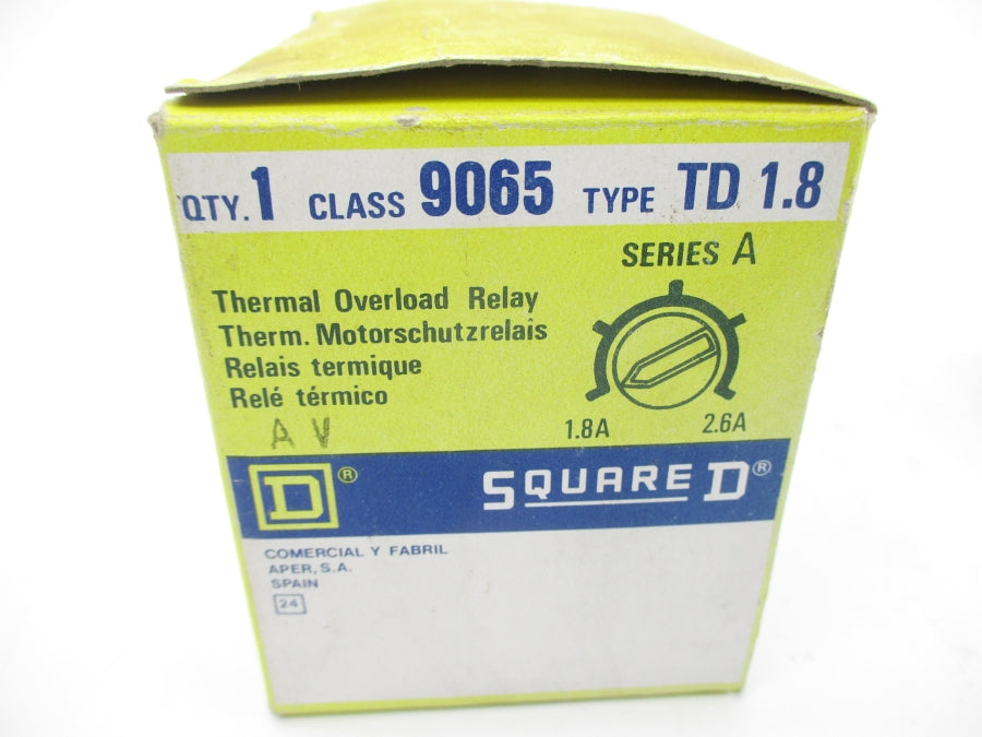 SQUARE D 9065TD1.8 SER. A 660V 1.8-2.6A NSMP