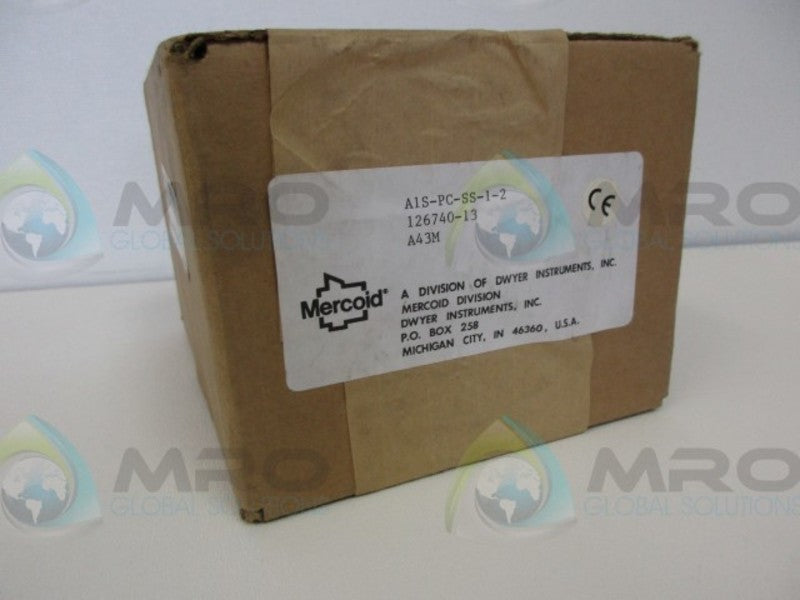 MERCOID A1S-PC-SS-1-2 PRESURE SWITCH 15-150 PSI NSFS