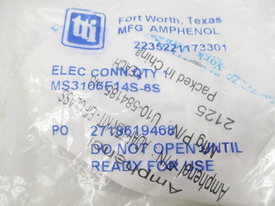 AMPHENOL MS3106F14S-6S NSMP