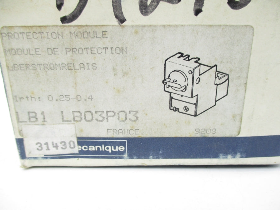 TELEMECANIQUE LB1-LB03P03 660VAC 0.25-0.4A NSMP
