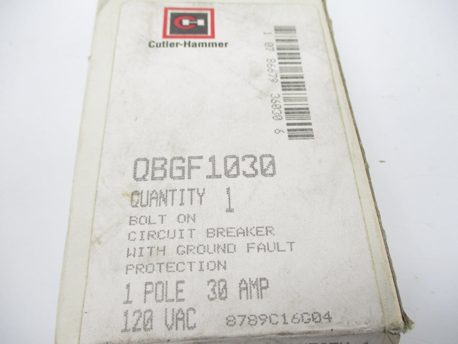 CUTLER HAMMER QBGF1030 120VAC 30A NSMP