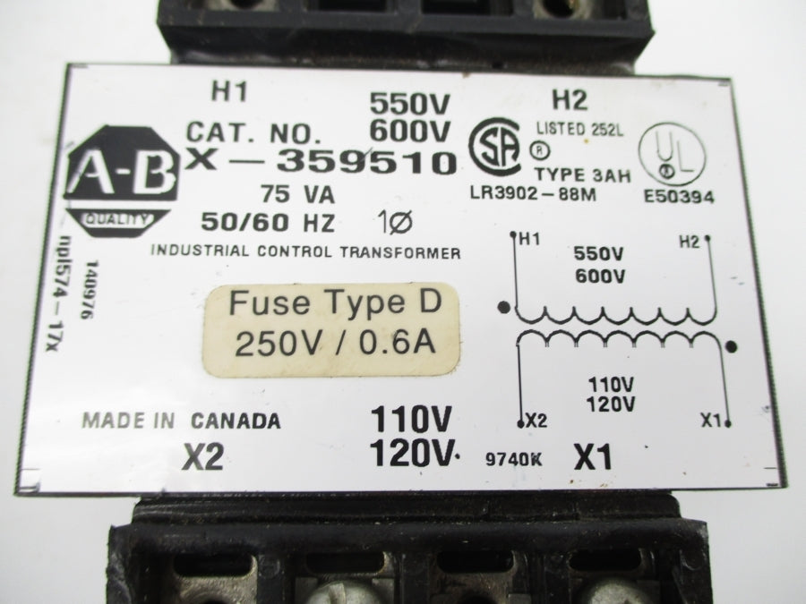ALLEN BRADLEY X-359510 110/120V UNMP