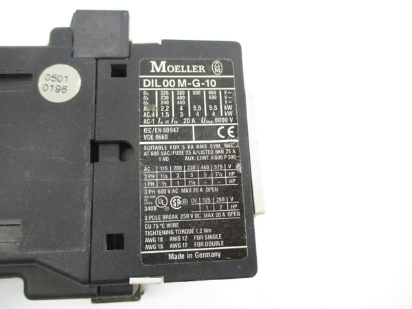 KLOCKNER MOELLER DIL00M-G-10 24VDC 20A UNMP