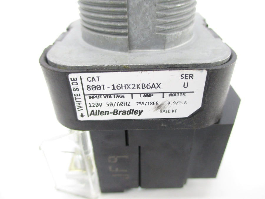 ALLEN BRADLEY 800T-16HX2KB6AX SER. U 120V (AS PICTURED2) NSNP