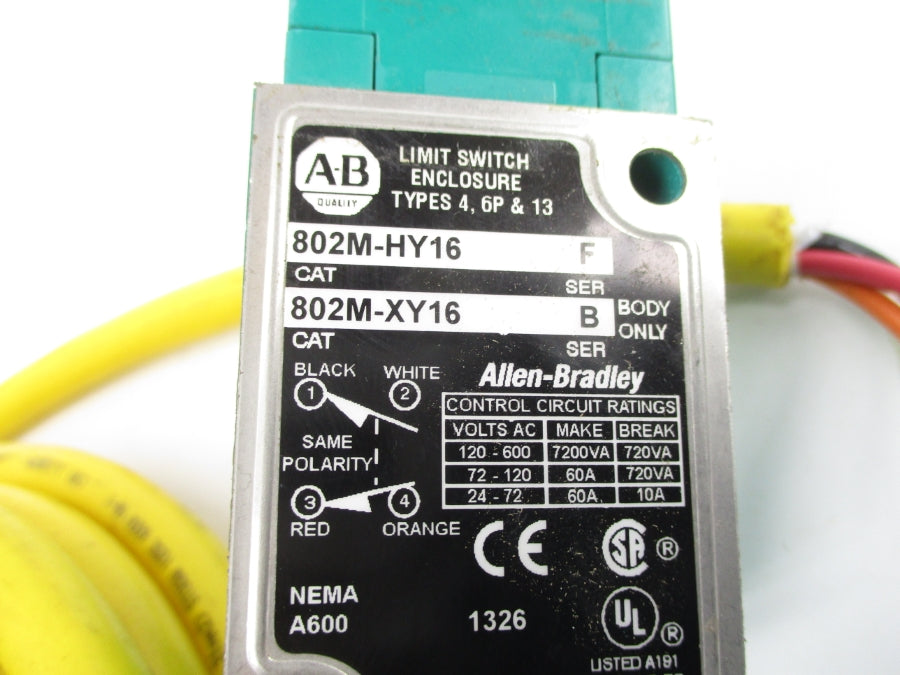 ALLEN BRADLEY 802M-HY16 SER. F 120-600VAC 60A UNMP