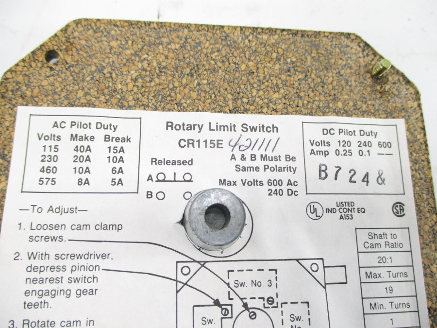GENERAL ELECTRIC CR115E421111 120-600V 0.1-0.25A NSNP