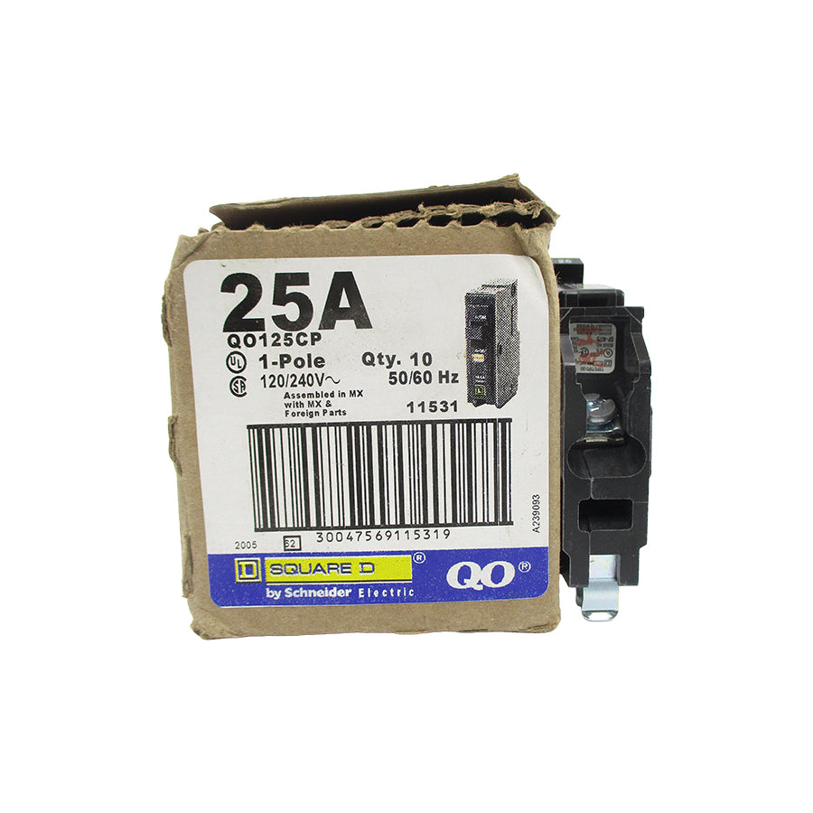 SQUARE D QO125CP 120/240V 25A (PKG OF 10) NSMP