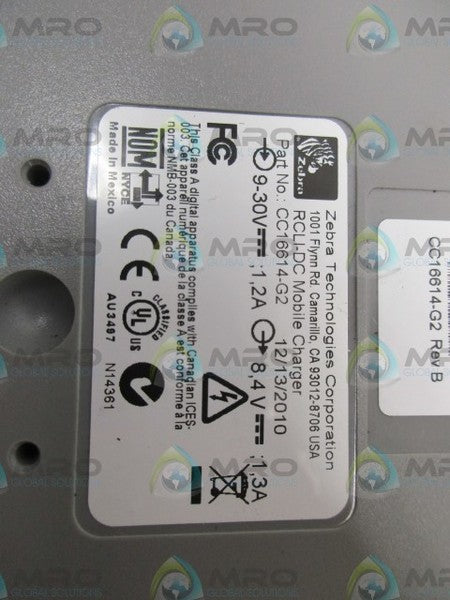 ZEBRA TECHNOLOGIES CC16614-G2 MOBILE CHARGER NSNP