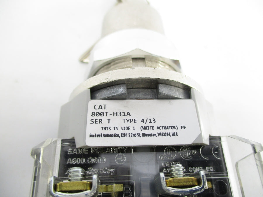ALLEN BRADLEY 800T-H31A SER. T (AS PICTURED) NSNP