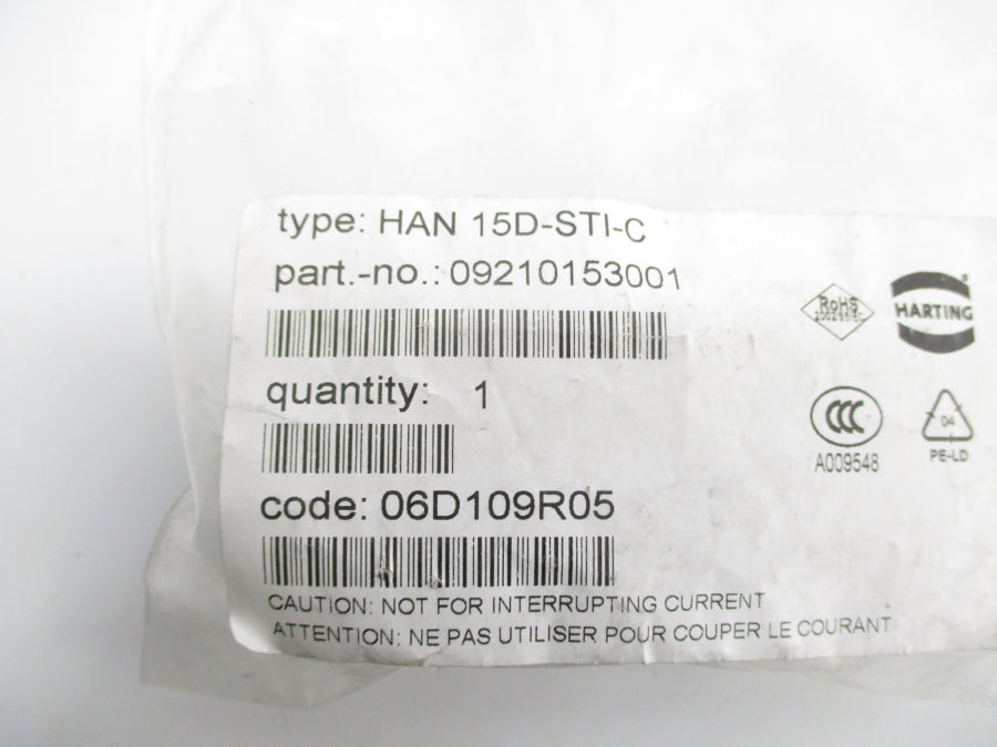 HARTING 09210153001 HAN15D-STI-C NSMP