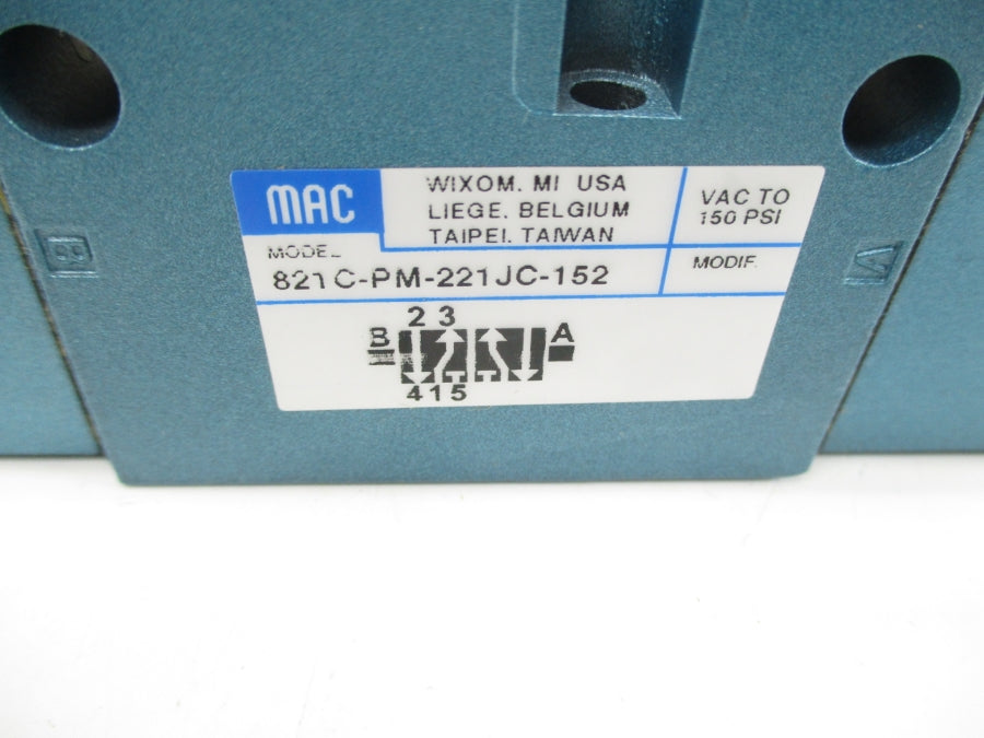 MAC 821C-PM-221JC-152 24V 25-150PSI NSNP