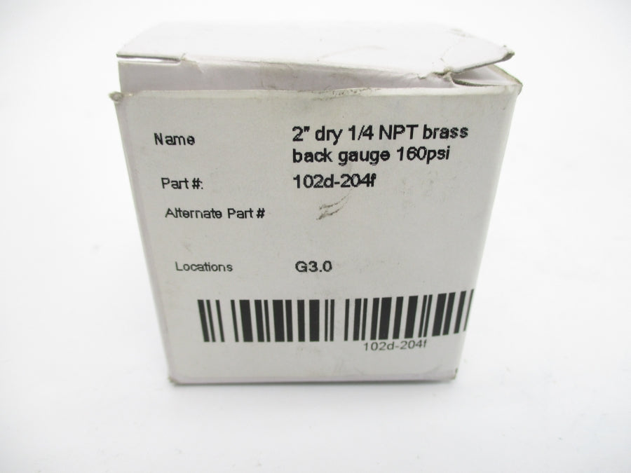 PIC GAUGE 102D-204F 160PSI 2" NSMP