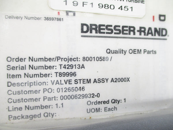 DRESSER RAND T89996 A2000X NSMP