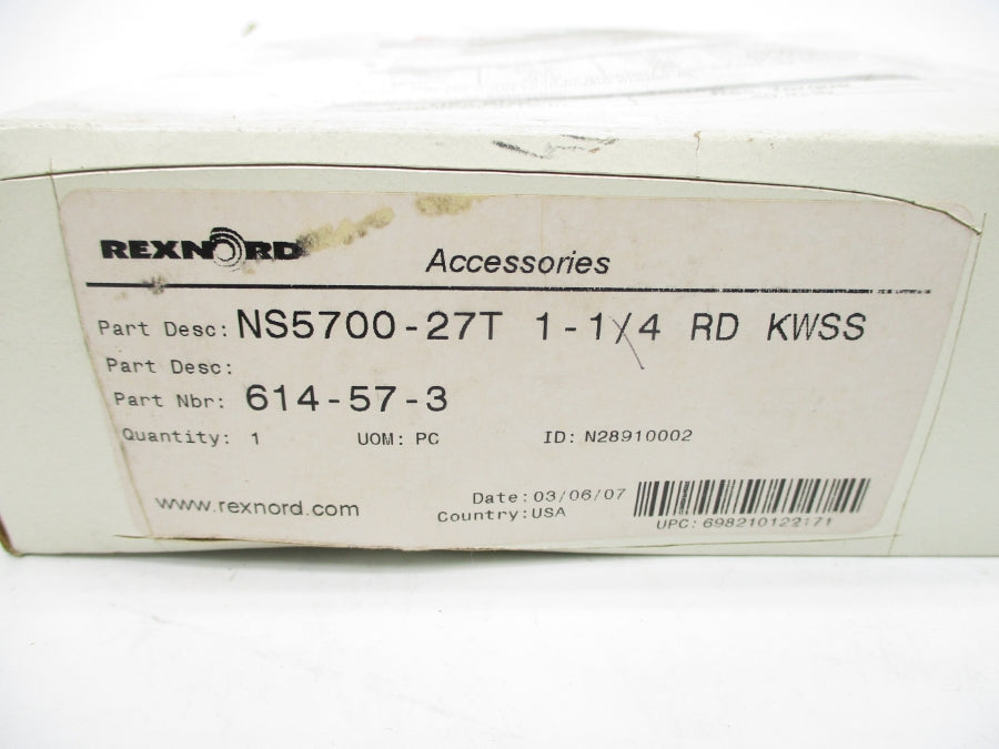 REXNORD NS5700-27T1-1/4RDKWSS 614-57-3 NSMP