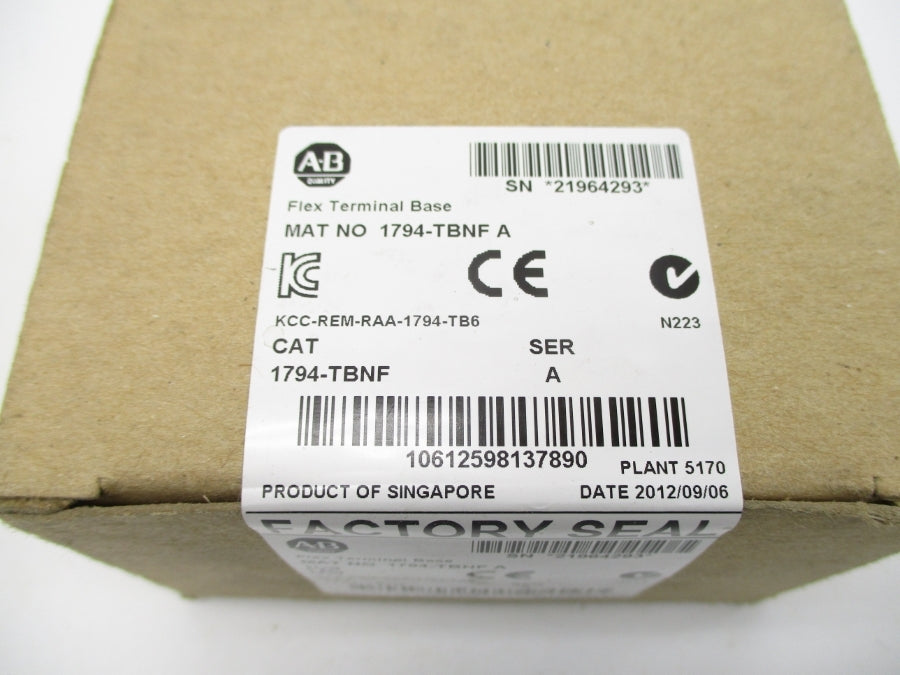 ALLEN BRADLEY 1794-TBNF SER. A DATE: 2012 NSFS
