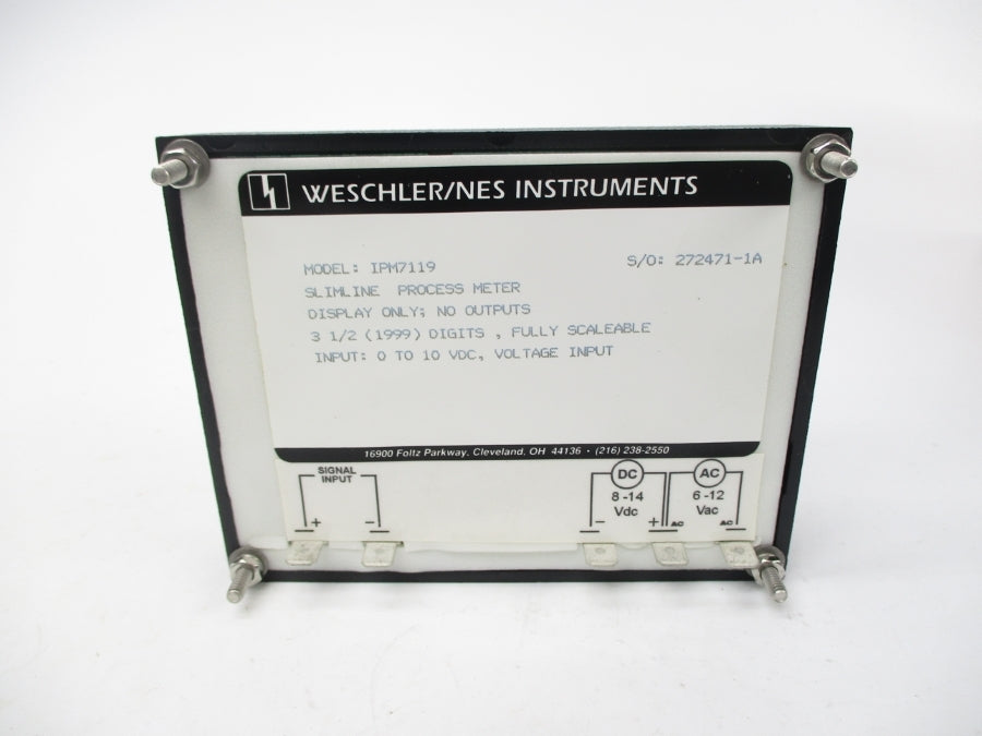 WESCHLER/NES INSTRUMENTS IPM7119 8-14VDC NSMP