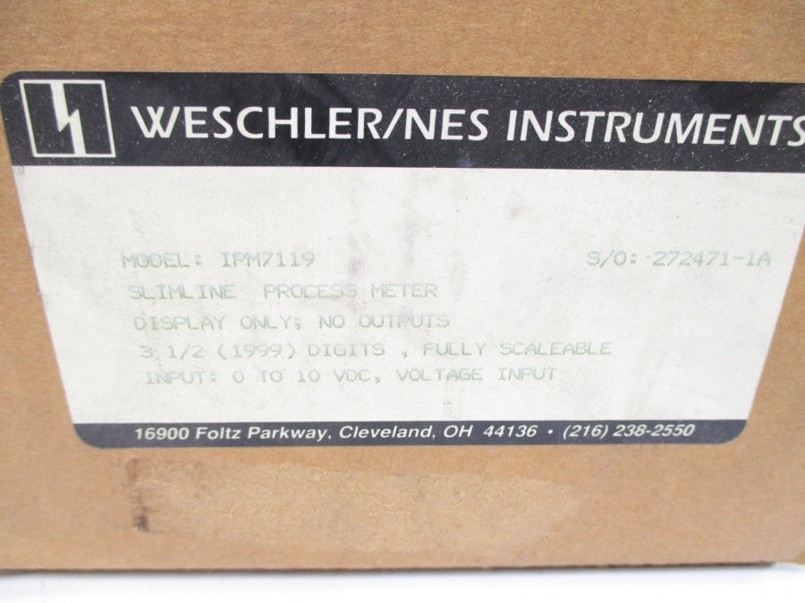 WESCHLER/NES INSTRUMENTS IPM7119 8-14VDC NSMP