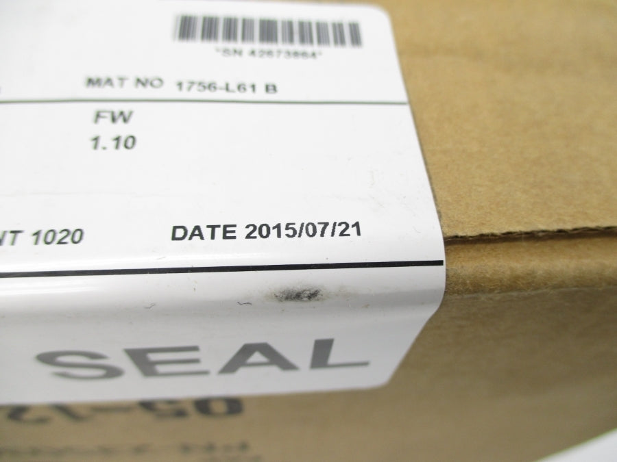 ALLEN BRADLEY 1756-L61 SER. B F/W 1.10 DATE: 2015 NSFS