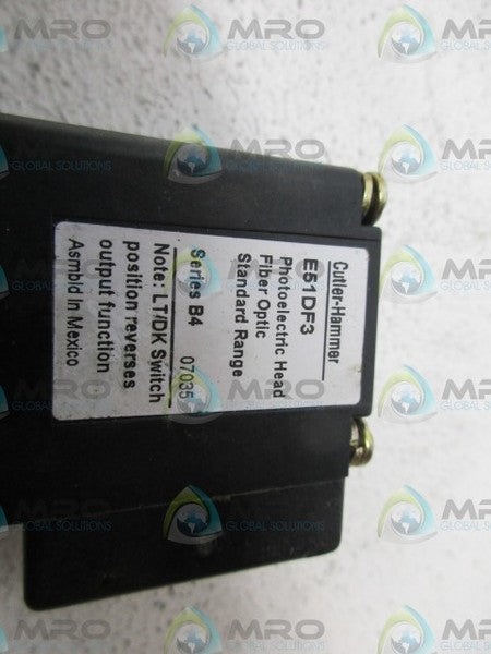 CUTLER HAMMER E51DF3 FIBER OPTIC PROXIMITY SWITCH UNMP