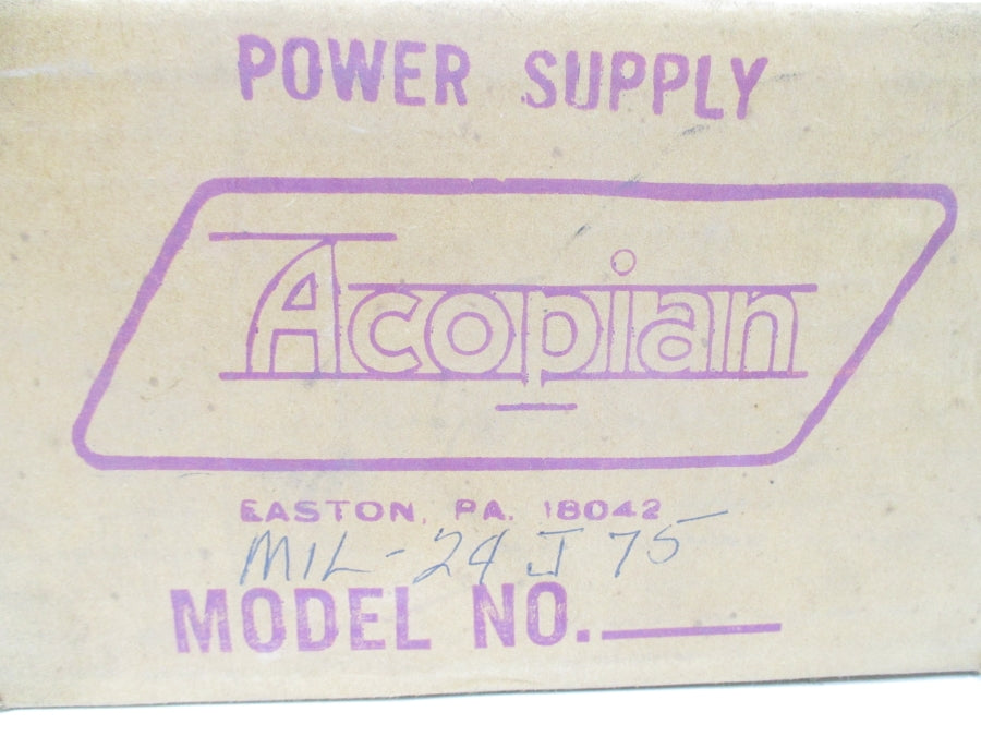 ACOPIAN MIL-24J75 NSMP