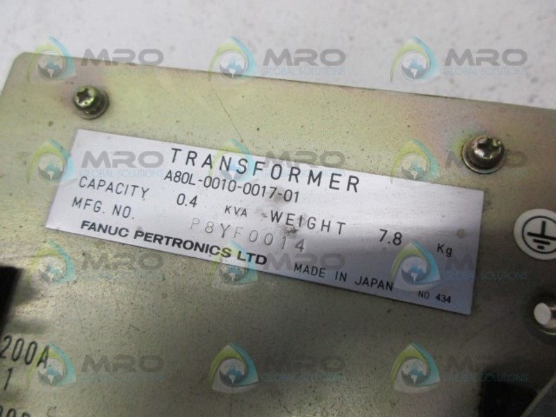 FANUC A80L-0010-0017-01 TRANSFORMER UNMP