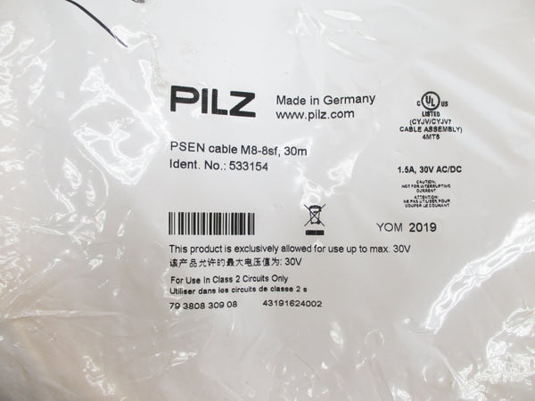 PILZ 533154 PSENCABLEM8-8SF.30M 30VAC/DC 1.5A NSMP