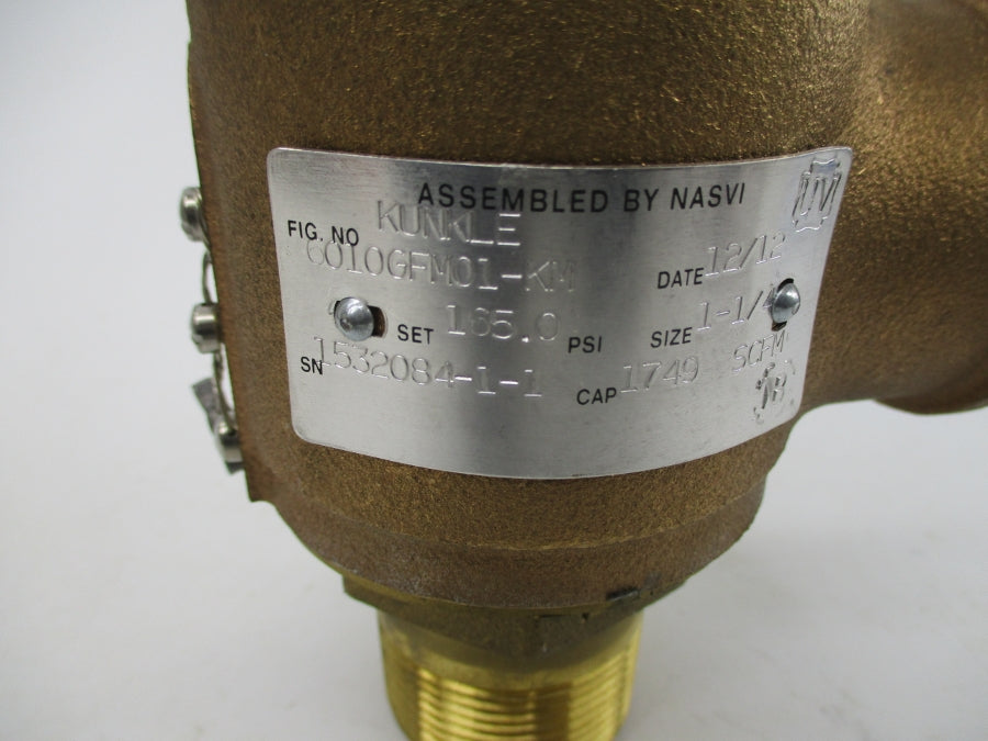 KUNKLE 6010GFM01-KM 165.0PSI 1-1/4 NSNP