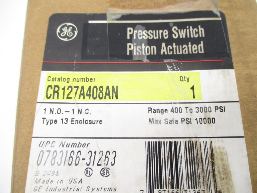 GENERAL ELECTRIC CR127A408AN 600V 400-3000PSI NSMP